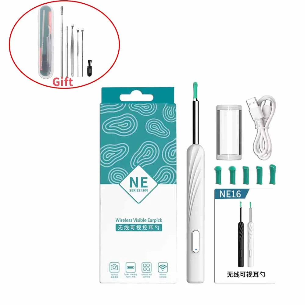 Wireless Visual Ear Pick Camera Ear Wax Removal Tool Picker Ear Cleaner Wax Removal Earwax Cleaning Endoscope Kit Spoon Earpick