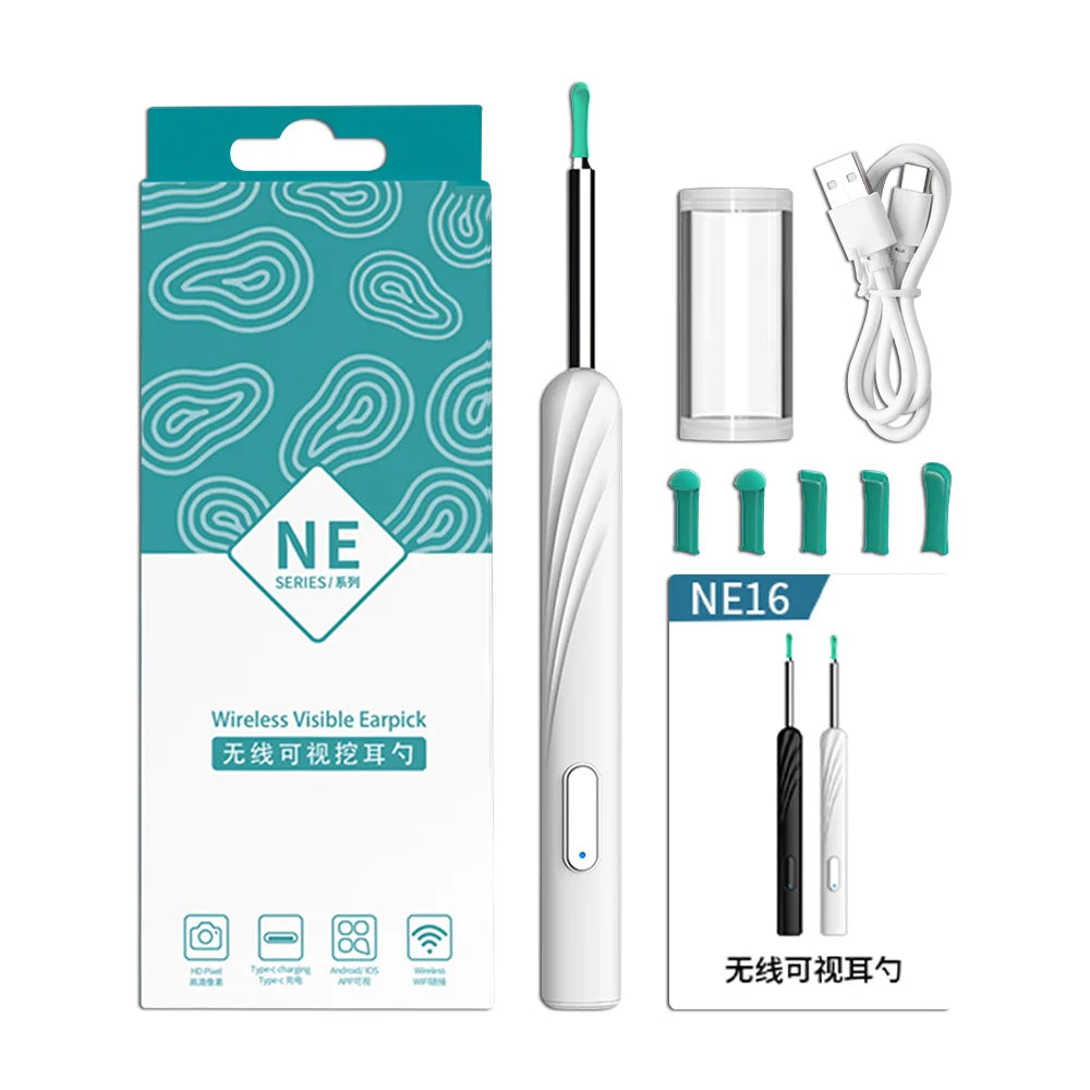 Wireless Visual Ear Pick Camera Ear Wax Removal Tool Picker Ear Cleaner Wax Removal Earwax Cleaning Endoscope Kit Spoon Earpick