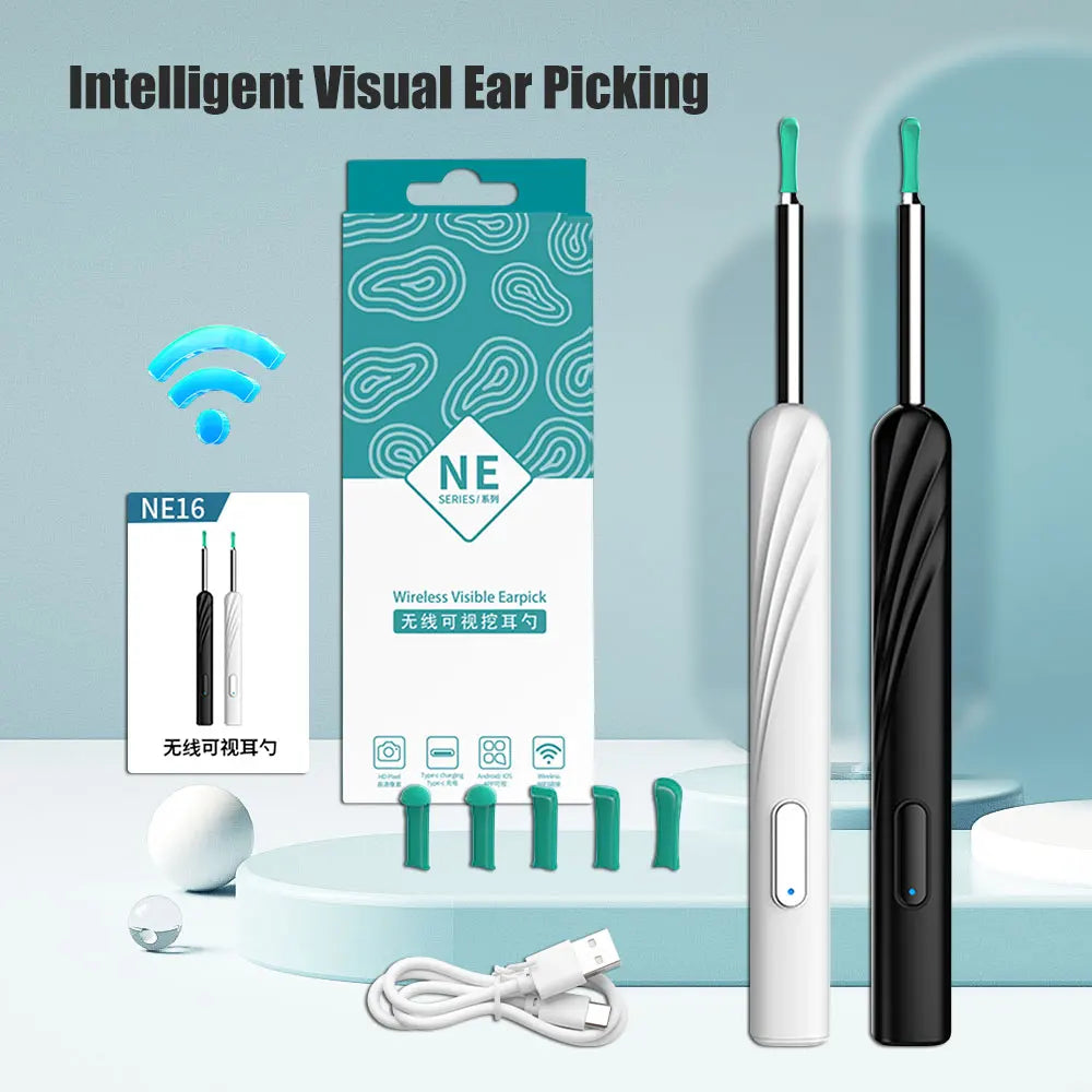 Wireless Visual Ear Pick Camera Ear Wax Removal Tool Picker Ear Cleaner Wax Removal Earwax Cleaning Endoscope Kit Spoon Earpick