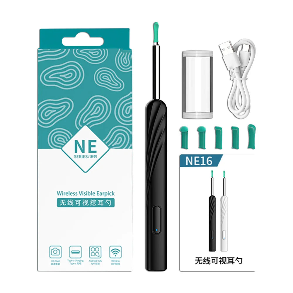 Wireless Visual Ear Pick Camera Ear Wax Removal Tool Picker Ear Cleaner Wax Removal Earwax Cleaning Endoscope Kit Spoon Earpick