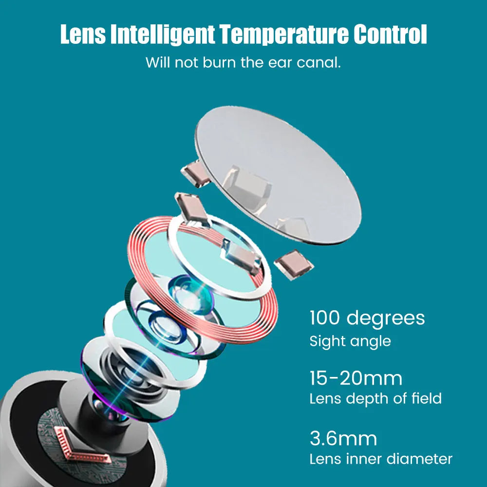 Wireless Visual Ear Pick Camera Ear Wax Removal Tool Picker Ear Cleaner Wax Removal Earwax Cleaning Endoscope Kit Spoon Earpick