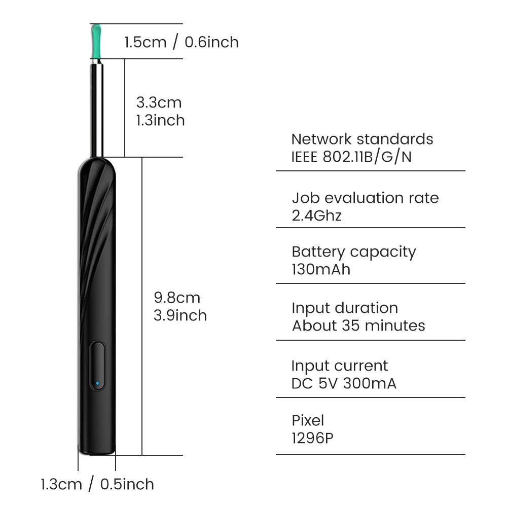 Wireless Visual Ear Pick Camera Ear Wax Removal Tool Picker Ear Cleaner Wax Removal Earwax Cleaning Endoscope Kit Spoon Earpick