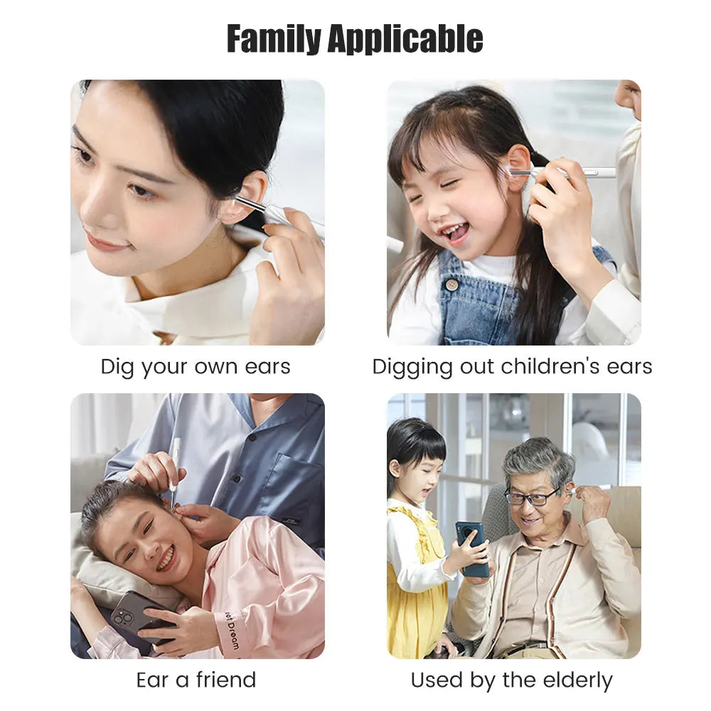 Wireless Visual Ear Pick Camera Ear Wax Removal Tool Picker Ear Cleaner Wax Removal Earwax Cleaning Endoscope Kit Spoon Earpick