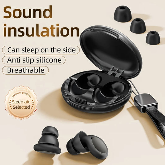 PARAMITA silent sleep noise reduction earplugs soft silicone earmuffs anti-noise travel reusable swimming waterproof earplugs